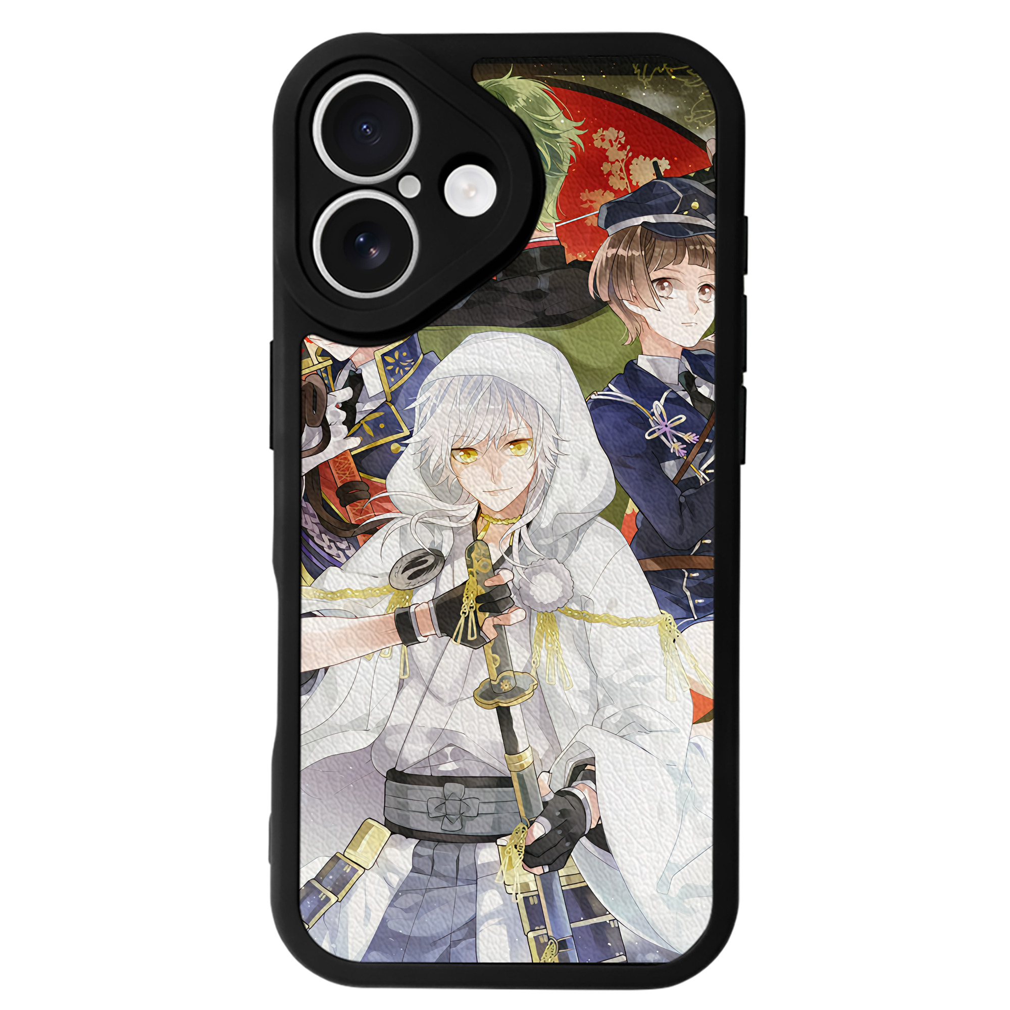 （画像用） 刀剣乱舞 Touken Ranbu 【iPhone 16シリーズ対応】シリコンスマホケース（レザー調） 材質：シリコン
